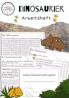 Vorschau - Arbeitsblätter - Dinosaurier - Arbeitsheft zu den Infokarten - Deckblatt