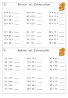 Vorschau - Aufgabenkarten - Rechnen mit Zehnerzahlen - Seite 3