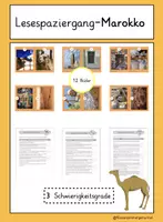 Vorschau - Arbeitsblätter - Lesespaziergang- Marokko (Am Tag als Saída zu uns kam) 🌴🐪 - Deckblatt