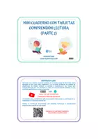 Vista previa - Tarjetas / Manipulativos - MINI CUADERNO CON TARJETAS COMPRENSIÓN LECTORA PARTE 2 - página 1