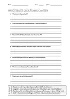 Vorschau - Arbeitsblätter - AB mit Fragen zum Thema "Mannschaften" + Lösungsblatt - Deckblatt