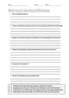 Vorschau - Arbeitsblätter - Lernposter + AB mit Fragen zum Thema "Diego Maradona" + Lösungsblatt + Infografik - Seite 1