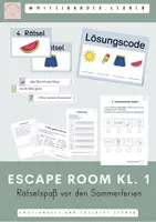 Vorschau - Arbeitsblätter - Escape Room Klasse 1 - Sommer - Deckblatt
