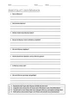 Vorschau - Arbeitsblätter - AB mit Fragen zum Thema "Marmor" + Lösungsblatt - Deckblatt
