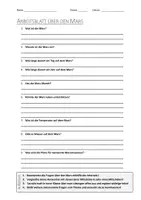 Vorschau - Arbeitsblätter - Lernposter + AB mit Fragen zum Thema "Mars" + Lösungsblatt + Infografik - Seite 1