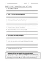 Vorschau - Arbeitsblätter - AB mit Fragen zum Thema "Martin von Tours" + Lösungsblatt + Infografik - Deckblatt