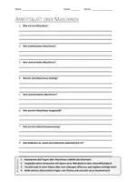 Vorschau - Arbeitsblätter - Lernposter + AB mit Fragen zum Thema "Maschine" + Lösungsblatt + Mindmap + Infografik - Seite 1