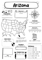 Vorschau - Arbeitsblätter - Arizona Fact Sheet - USA State (english) - Seite 1