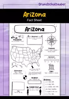 Vorschau - Arbeitsblätter - Arizona Fact Sheet - USA State (english) - Deckblatt