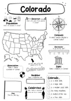 Vorschau - Arbeitsblätter - Colorado Fact Sheet - USA State (english) - Seite 1