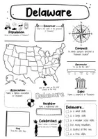Vorschau - Arbeitsblätter - Delaware Fact Sheet - USA State (english) - Seite 1