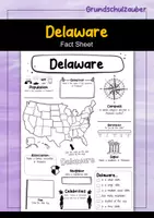 Vorschau - Arbeitsblätter - Delaware Fact Sheet - USA State (english) - Deckblatt