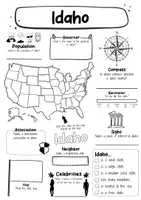 Vorschau - Arbeitsblätter - Idaho Fact Sheet - USA State (english) - Seite 1