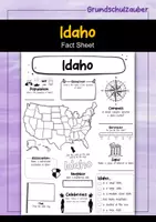 Vorschau - Arbeitsblätter - Idaho Fact Sheet - USA State (english) - Deckblatt