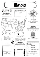 Vorschau - Arbeitsblätter - Illinois Fact Sheet - USA State (english) - Seite 1