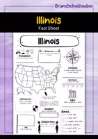 Vorschau - Arbeitsblätter - Illinois Fact Sheet - USA State (english) - Deckblatt