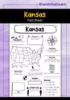 Vorschau - Arbeitsblätter - Kansas Fact Sheet - USA State (english) - Deckblatt