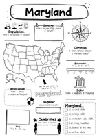 Vorschau - Arbeitsblätter - Maryland Fact Sheet - USA State (english) - Seite 1
