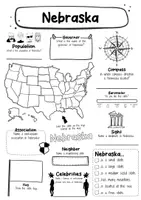 Vorschau - Arbeitsblätter - Nebraska Fact Sheet - USA State (english) - Seite 1