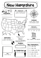 Vorschau - Arbeitsblätter - New Hampshire Fact Sheet - USA State (english) - Seite 1