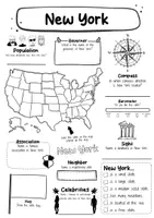 Vorschau - Arbeitsblätter - New York Fact Sheet - USA State (english) - Seite 1