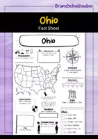 Vorschau - Arbeitsblätter - Ohio Fact Sheet - USA State (english) - Deckblatt
