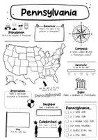 Vorschau - Arbeitsblätter - Pennsylvania Fact Sheet - USA State (english) - Seite 1
