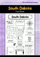 Vorschau - Arbeitsblätter - South Dakota Fact Sheet - USA State (english) - Deckblatt