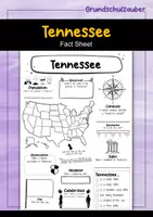 Vorschau - Arbeitsblätter - Tennessee Fact Sheet - USA State (english) - Deckblatt