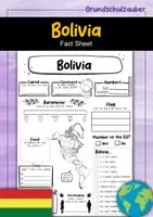 Vorschau - Arbeitsblätter - Bolivia fact sheet (english) - Deckblatt