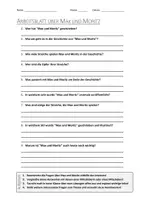 Vorschau - Arbeitsblätter - AB mit Fragen zum Thema "Max und Moritz" + Lösungsblatt + Mindmap + Infografik - Deckblatt