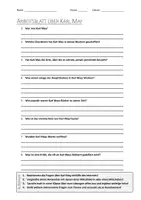 Vorschau - Arbeitsblätter - AB mit Fragen zum Thema "Karl May" + Lösungsblatt + Infografik - Deckblatt