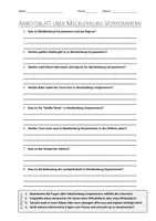 Vorschau - Arbeitsblätter - Lernplakate + AB mit Fragen zum Thema "Mecklenburg-Vorpommern" + Lösungsblatt + Infografik - Seite 1