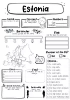 Vorschau - Arbeitsblätter - Estonia fact sheet (english) - Seite 1