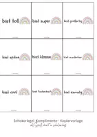 Vorschau - Anderer Materialtyp - Duplo Schokoriegel Komplimente Vorlage Regenbogen - Deckblatt