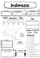 Vorschau - Arbeitsblätter - Indonesia fact sheet (english) - Seite 1