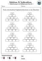 Vorschau - Arbeitsblätter - Rechenmauern - Addition & Subtraktion | Zahlenraum bis 20 | Vierermauern - Seite 3