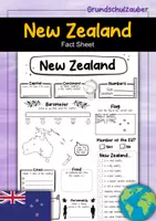 Vorschau - Arbeitsblätter - New Zealand fact sheet (english) - Deckblatt