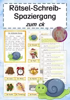 Vista previa - Hojas de trabajo - Rätsel-Schreibspaziergang zum ck - Portada