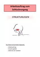 Vorschau - Arbeitsblätter - Arbeitsauftrag Strukturlegen zum Schluckvorgang - Deckblatt
