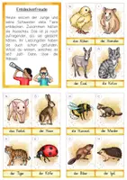 Vista previa - Hojas de trabajo - Rätsel-Schreibspaziergang zum Schwa-Laut (-e, -er, -el, -en) - adivinador - escribir paseo en alemán - página 1