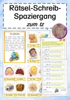 Vista previa - Hojas de trabajo - Rätsel-Schreibspaziergang zum tz - adivinador - escribir paseo en alemán - Portada
