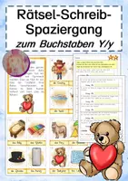 Vista previa - Hojas de trabajo - Rätsel-Schreibspaziergang zum y - adivinador - escribir paseo en alemán - Portada