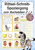 Vista previa - Hojas de trabajo - Rätsel-Schreibspaziergang zum z - adivinador - escribir paseo en alemán - Portada