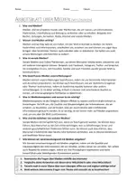 Vorschau - Arbeitsblätter - AB mit Fragen zum Thema "Medien" + Lösungsblatt + Infografiken - Seite 1