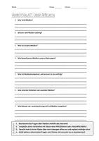 Vorschau - Arbeitsblätter - AB mit Fragen zum Thema "Medien" + Lösungsblatt + Infografiken - Deckblatt