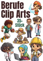 Vorschau - selbst erstellte Cliparts/Grafiken - BERUFE - CLIP ARTS - über 35 Stück, wird erweitert - kommerziell nutzbar - Deckblatt