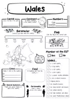 Vorschau - Arbeitsblätter - Wales fact sheet (english) - Seite 1