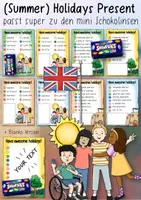 Vorschau - Mal- und Bastelvorlagen - Awesome (Summer) Holidays - Geschenk / Grußkarten mit Schokolinsen - Deckblatt