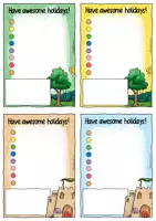 Vorschau - Mal- und Bastelvorlagen - Awesome (Summer) Holidays - Geschenk / Grußkarten mit Schokolinsen - Seite 3